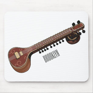 Sitar-Cartoon-Abbildung Mousepad