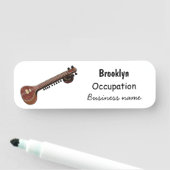 Sitar-Cartoon-Abbildung Namensschild (Beispiel)