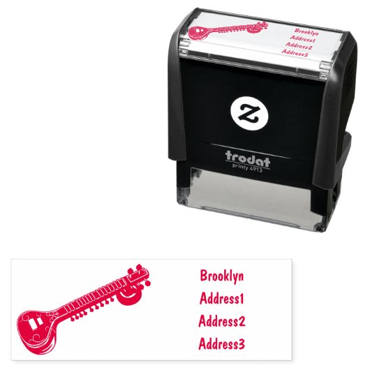 Sitar-Cartoon-Abbildung Permastempel (Beispiel)