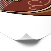 Sitar-Cartoon-Abbildung Poster (Ecke)
