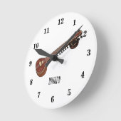 Sitar-Cartoon-Abbildung Runde Wanduhr (Winkel)