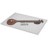 Sitar-Cartoon-Abbildung Schneidebrett (Ecke)