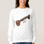 Sitar-Cartoon-Abbildung Sweatshirt (Vorderseite)