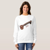 Sitar-Cartoon-Abbildung Sweatshirt (Vorne ganz)