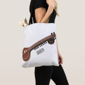 Sitar-Cartoon-Abbildung Tasche (Von Nahem)