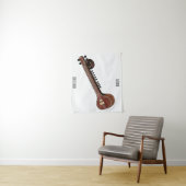 Sitar-Cartoon-Abbildung Wandteppich (Beispiel)