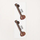 Sitar-Cartoon-Abbildung Yogamatte (Vorderseite)