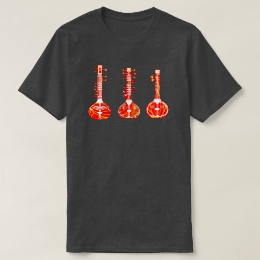 Sitar Veena Tanpura T-Shirt (Design vorne)