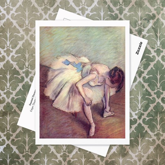 Sitated Dancer Edgar Degas Postkarte