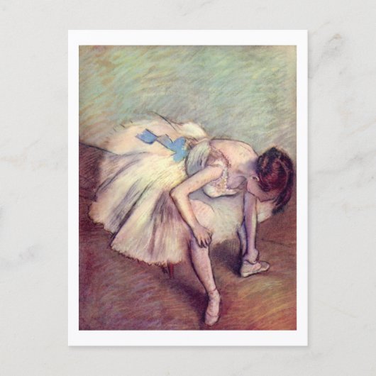 Sitated Dancer Edgar Degas Postkarte (Vorderseite)
