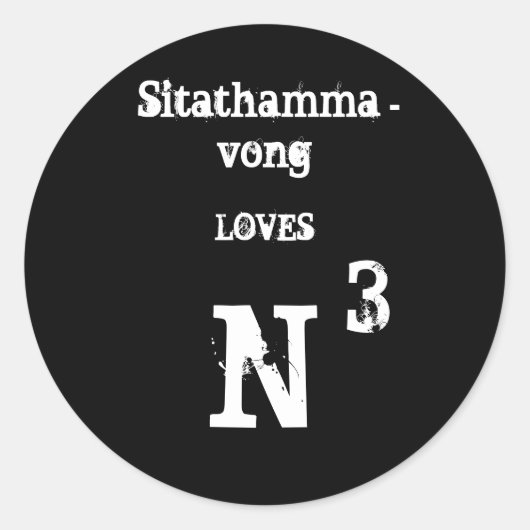 Sitathammavong-Sticker Runder Aufkleber (Vorderseite)