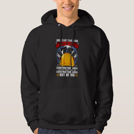site workerquote contruction area women men hoodie (Vorderseite)