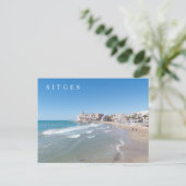 Sitges Blick auf den Strand Postkarte (Stehend Vorderseite)