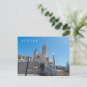 Sitges Kirchenansicht Postkarte (Stehend Vorderseite)