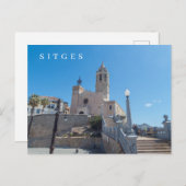 Sitges Kirchenansicht Postkarte (Vorne/Hinten)