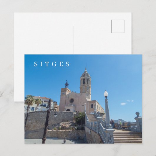 Sitges Kirchenansicht Postkarte (Vorne/Hinten)