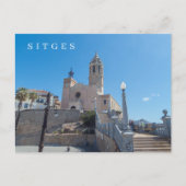 Sitges Kirchenansicht Postkarte (Vorderseite)