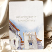 Sitges Spanien Hochzeit in Urlaubsort Rett-the-Dat Einladung