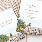 Sitges Spanien Hochzeit in Urlaubsort Rett-the-Dat Einladung