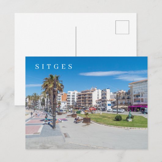 Sitges Stadtansicht Postkarte (Vorne/Hinten)