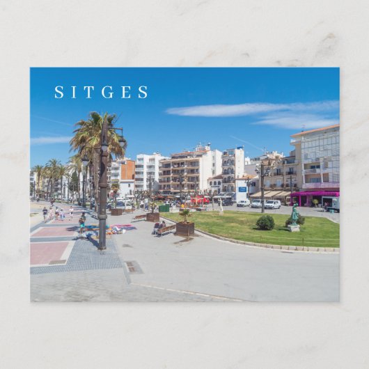 Sitges Stadtansicht Postkarte (Vorderseite)