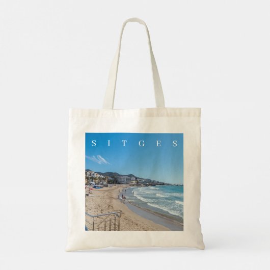 Sitges Strandblick Tasche (Rückseite)
