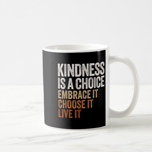 Sitive Message Retro Kindness Vintage Motivational Kaffeetasse (Rechts)