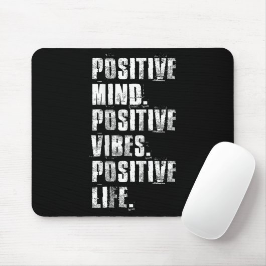 Sitive Mind Sitive Vibes Sitive Life Motivational  Mousepad (Mit Mouse)