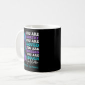 Sitive Motivational Suprt Suicide Prevention Aware Kaffeetasse (Vorderseite Links)