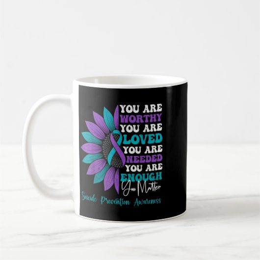 Sitive Motivational Suprt Suicide Prevention Aware Kaffeetasse (Links)