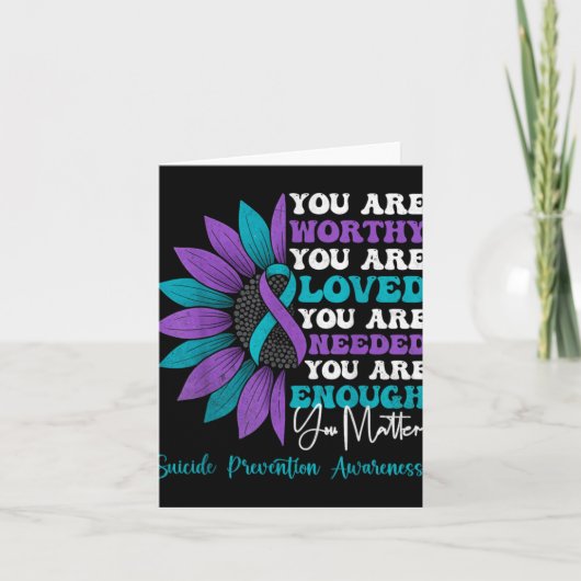 Sitive Motivational Suprt Suicide Prevention Aware Karte (Vorderseite)