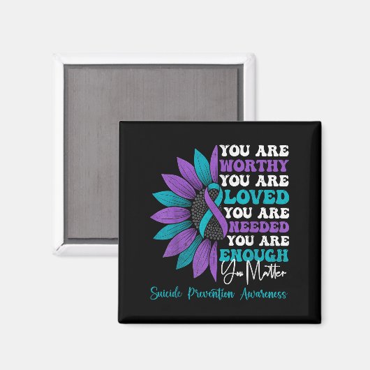 Sitive Motivational Suprt Suicide Prevention Aware Magnet (Vorderseite/Rückseite)