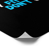 Sitive Stay Fit Dont Quit Workout Fitness Gym  Poster (Ecke)