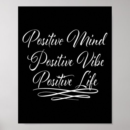 Sitives Mind Sitive Vibe Sitive Life Motivation Qu Poster (Vorne)