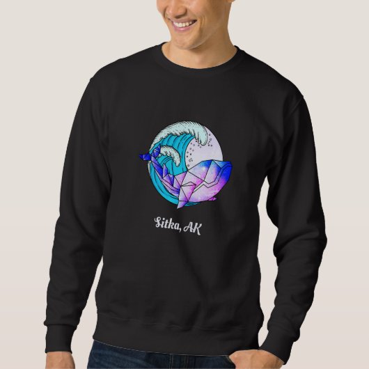 Sitka Ak Japanischer Paint Geometric Orca Killer W Sweatshirt (Vorderseite)