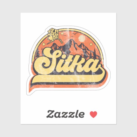 Sitka, Alaska Aufkleber (Blatt)