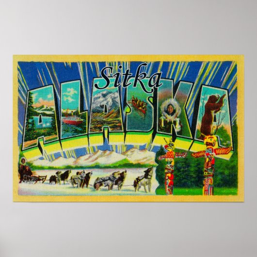 Sitka, Alaska, Große BriefszenenSitka, AK Poster (Vorne)