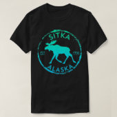 Sitka Alaska Moose Gradient Distressed Souvenir T-Shirt (Design vorne)