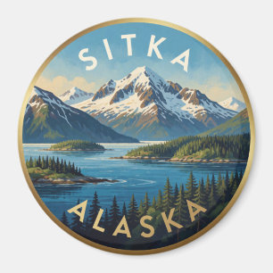Sitka Alaska Mount Edgecumbe Reise Magnet