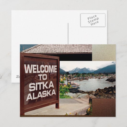 Sitka, Alaska Postkarte (Vorne/Hinten)