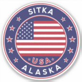 Sitka Alaska, Sitka Aufkleber (Vorderseite)
