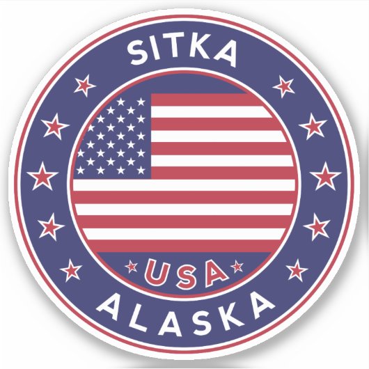 Sitka Alaska, Sitka Aufkleber (Vorderseite)
