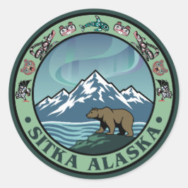 Sitka Alaska United States Runder Aufkleber