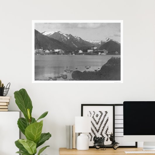 Sitka Harbor Alaska 1908 Poster (Heimbüro)