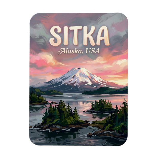 Sitka Sound Alaska Reise Magnet (Vertikal)