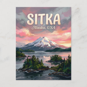 Sitka Sound Alaska Reise Postkarte
