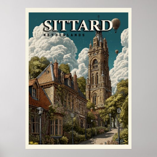 Sittard Netherlands Vintage Travel Poster (Vorne)