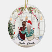 Sitten nicht nach Blut, sondern Schwestern nach He Keramik Ornament (Links)