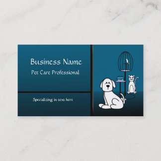 Sitter Boarding Business Custom Business Card Visitenkarte