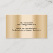 Sitter Dog Walker Paw Logo Modern Gold Visitenkarte (Rückseite)